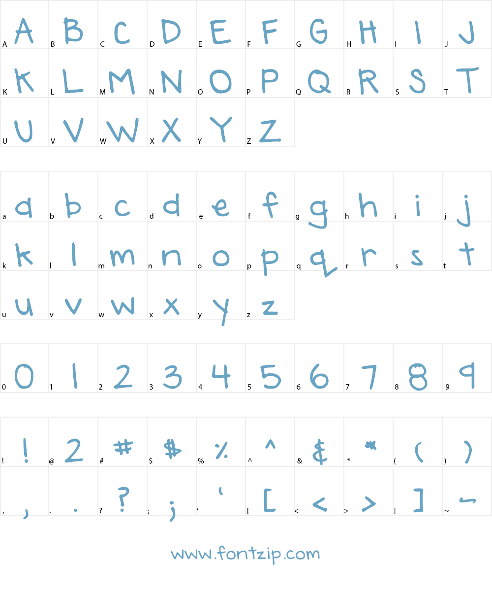DJB Annalise Font Character